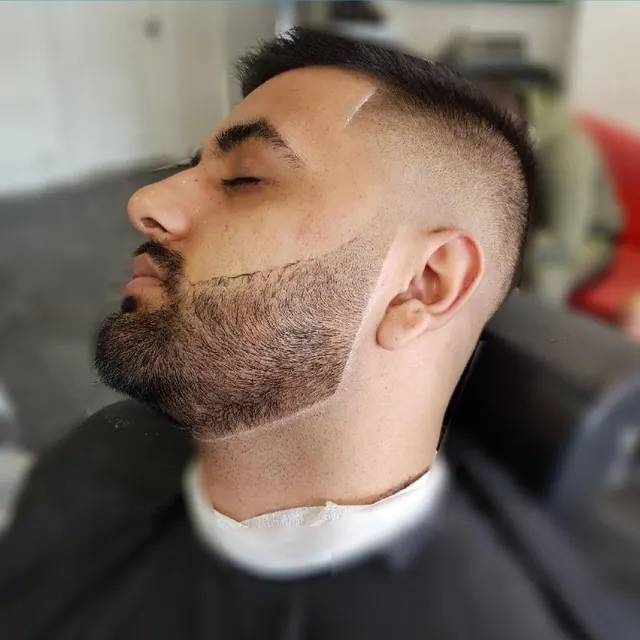 A beard line-up at Pure Silk